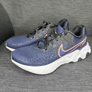 Nike Renew Ride 2 Women's Blue Black Pink Running Shoes Size 7.5M CU3508-401